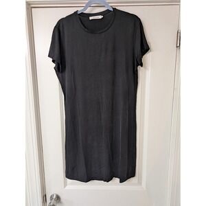 Samsoe Samsoe Womens Black Short Sleeve Crew Neck T-Shirt Dress Size Small basic